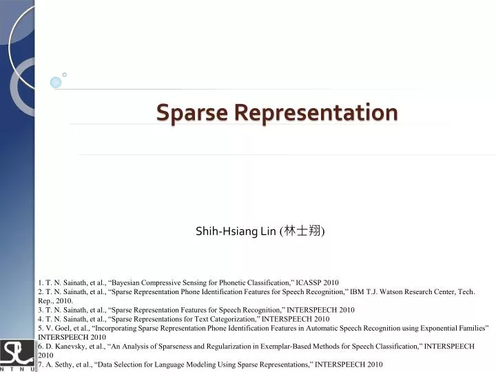 sparse representation