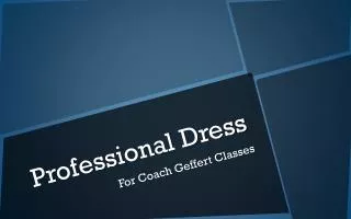 Professional Dress