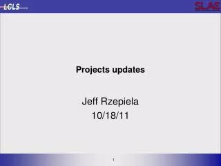 Projects updates