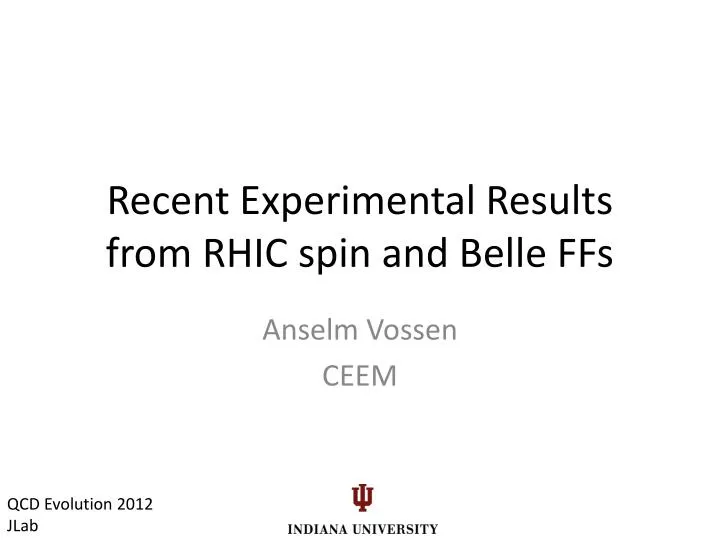 recent experimental results from rhic spin and belle ffs