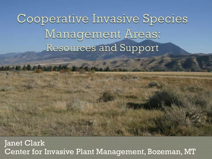 cooperative invasive species management areas resources and support