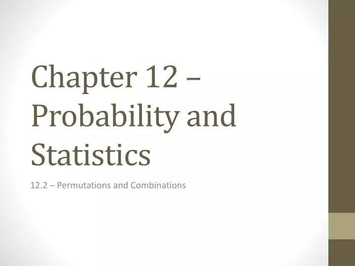 chapter 12 probability and statistics