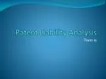 Patent Liability Analysis - slide 1