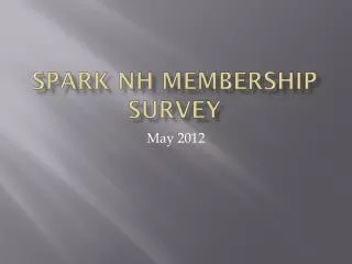 Spark NH Membership Survey