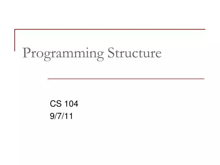 programming structure