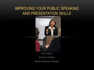 Improving your public speaking and presentation skills