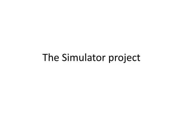 the simulator project