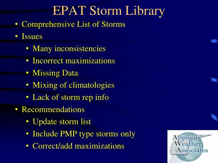 epat storm library