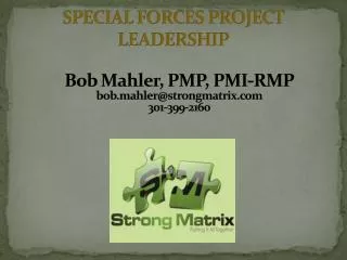 SPECIAL FORCES PROJECT LEADERSHIP