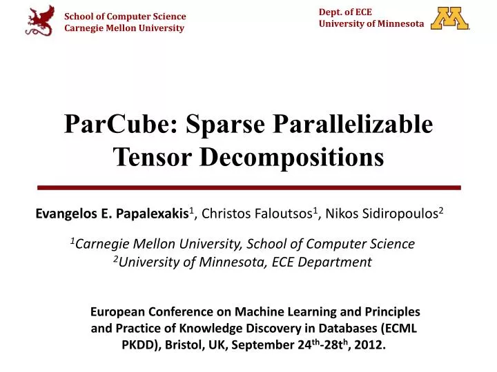 parcube sparse parallelizable tensor decompositions