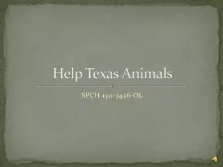 Help Texas Animals