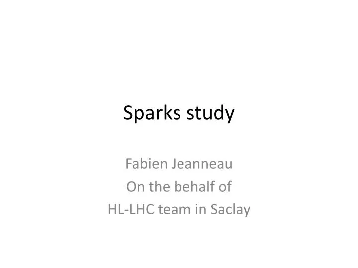 sparks study