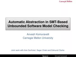 Automatic Abstraction in SMT-Based Unbounded Software Model Checking
