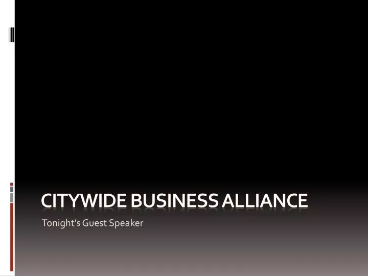 citywide business alliance