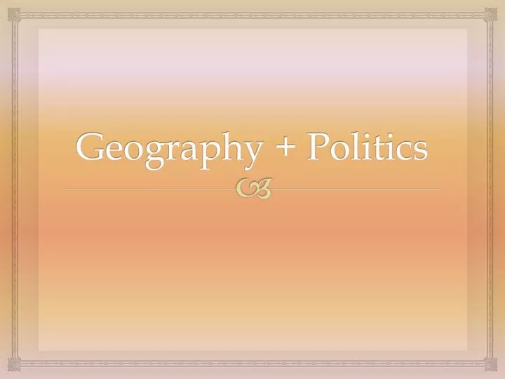 geography politics