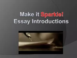Make it Essay Introductions