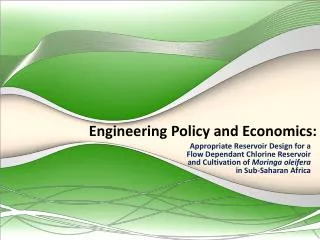 Engineering Policy and Economics: