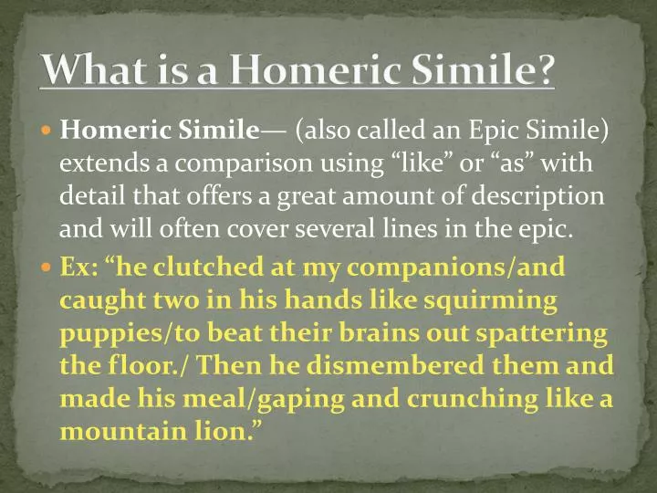 what is a homeric simile