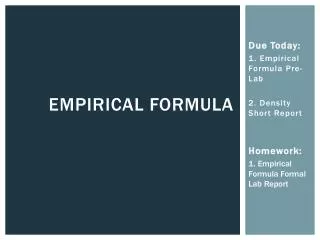 Empirical Formula