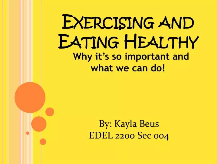 exercising and eating healthy