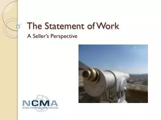 The Statement of Work