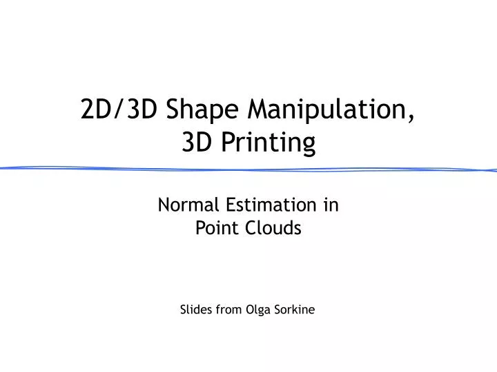 2d 3d shape manipulation 3d printing