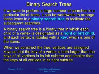 Binary Search Trees