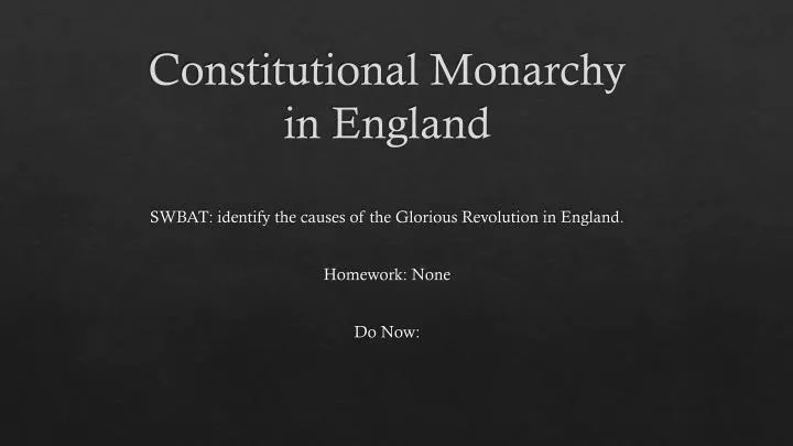 constitutional monarchy in england