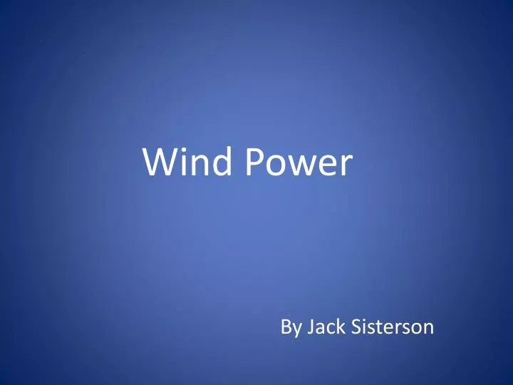 wind power