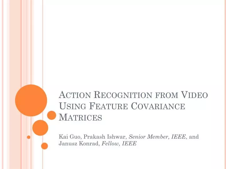 action recognition from video using feature covariance matrices