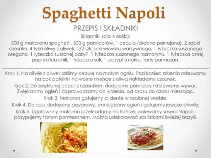 spaghetti napoli