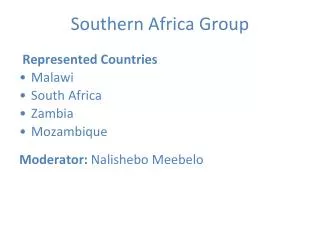 Southern Africa Group
