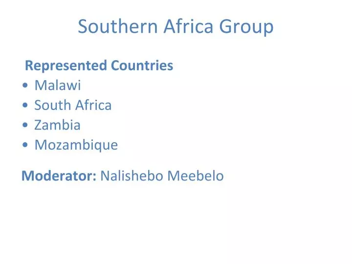 southern africa group