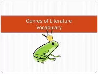 Genres of Literature Vocabulary