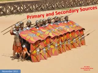 Primary and Secondary Sources