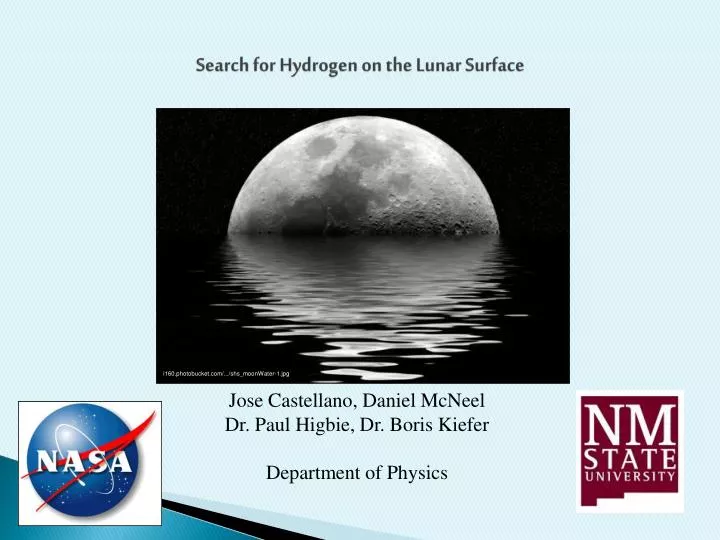 search for hydrogen on the lunar surface
