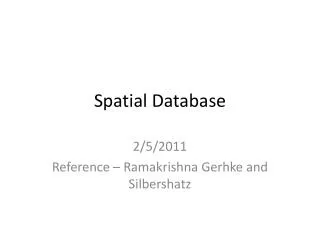 Spatial Database