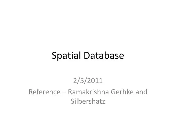 spatial database