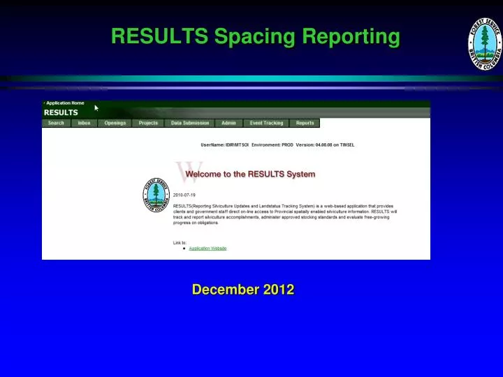 results spacing reporting