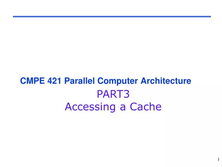 cmpe 421 parallel computer architecture