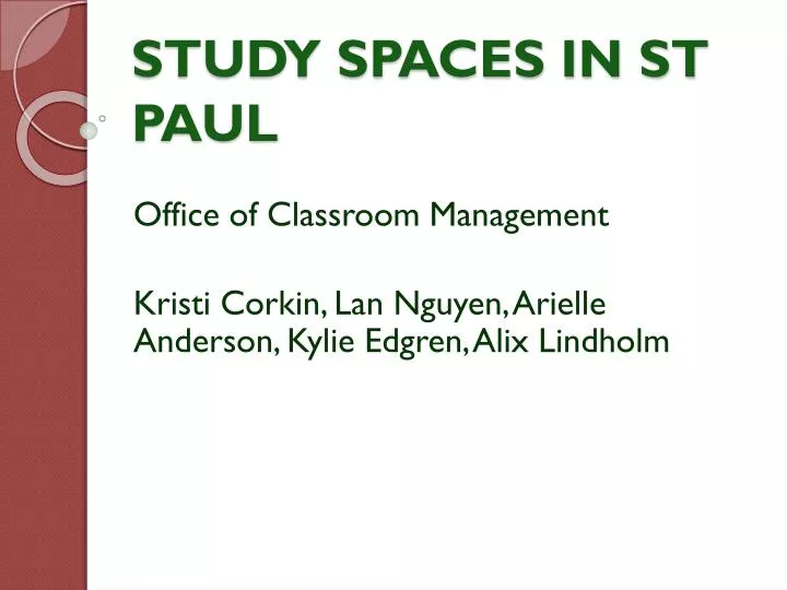 study spaces in st paul
