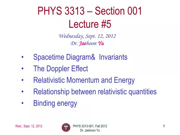 phys 3313 section 001 lecture 5