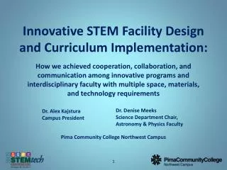 innovative stem facility design and curriculum implementation