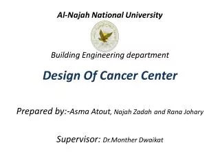Al- Najah National University Building Engineering department