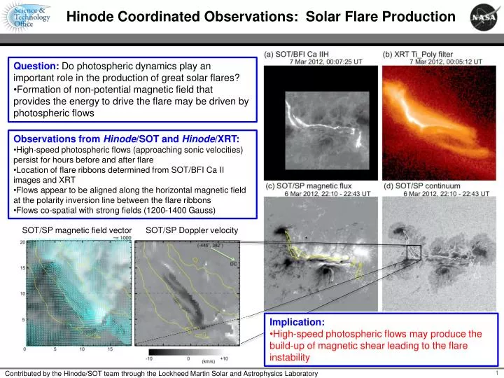 hinode coordinated observations solar flare production