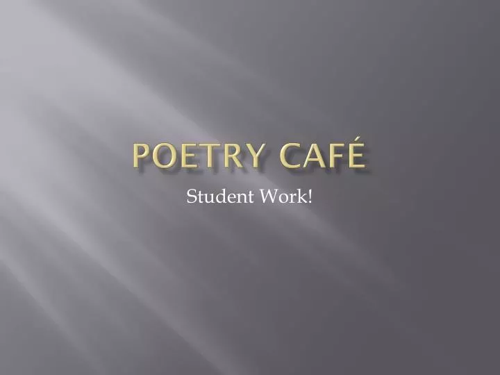 poetry caf