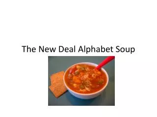 The New Deal Alphabet Soup