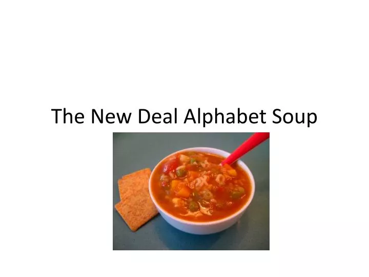 the new deal alphabet soup