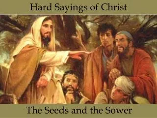 Hard Sayings of Christ