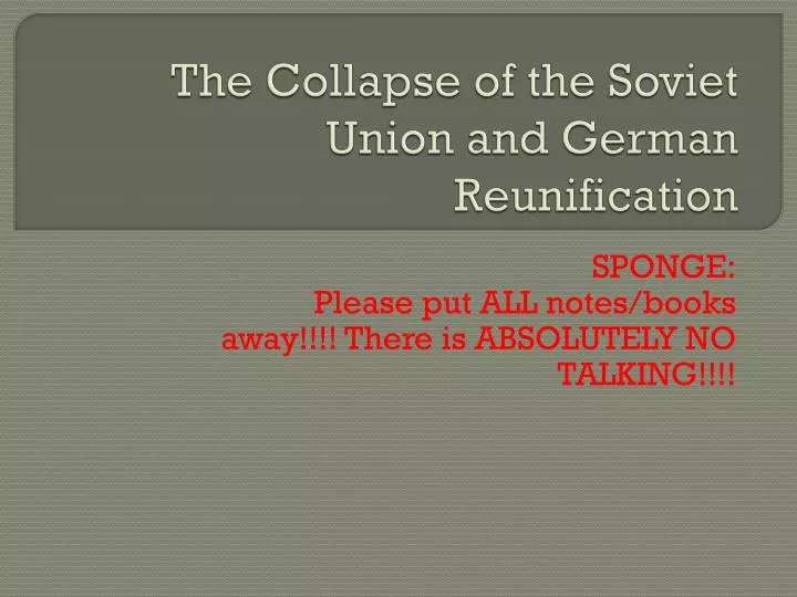 the collapse of the soviet union and german reunification